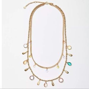 LOFT Gemstone Double Layered Necklace